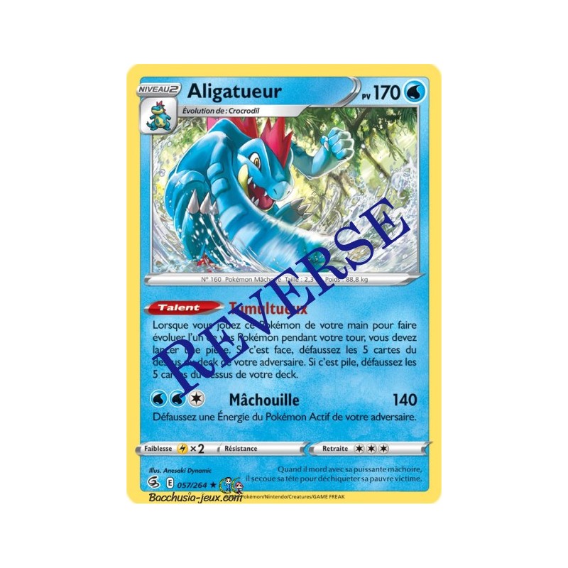 Carte Pokémon EB08 057/264 Aligatueur Holo Reverse