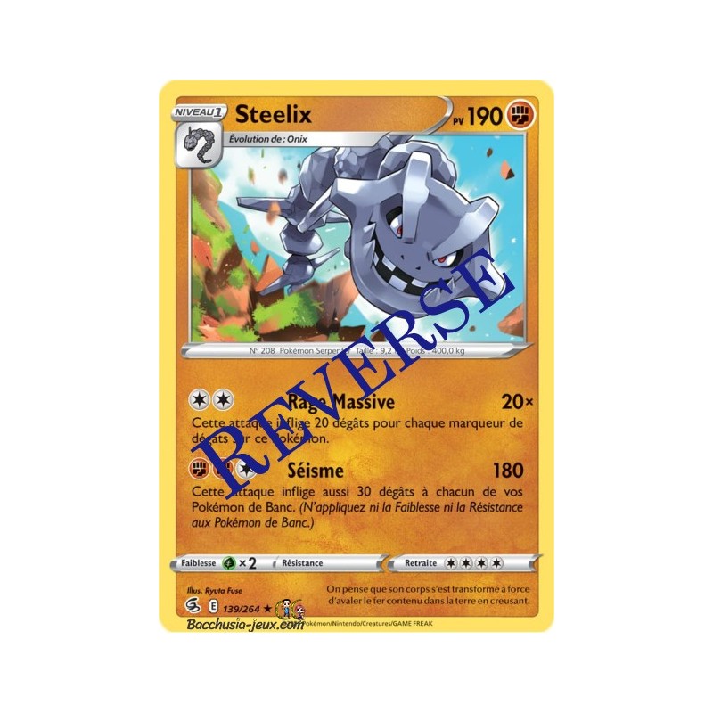 Carte Pokémon EB08 139/264 Steelix Holo Reverse
