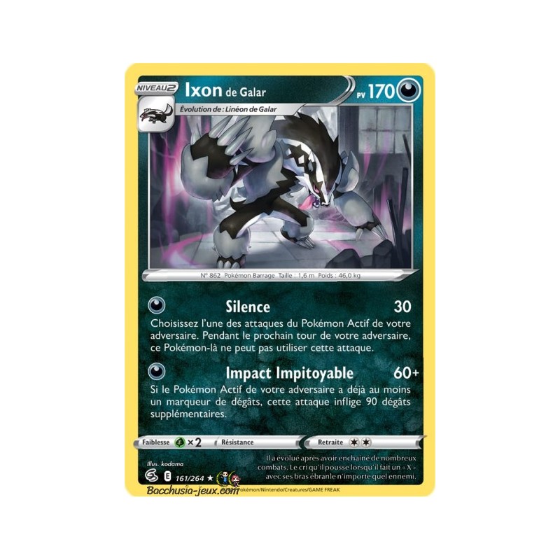 Carte Pokémon EB08 161/264 Ixon de Galar Holo