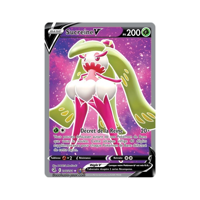 Carte Pokémon EB08 264/264 Sucreine V