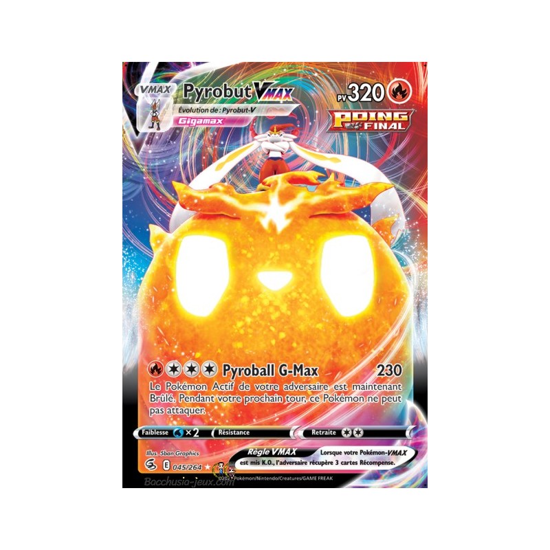 Carte Pokémon EB08 045/264 Pyrobut VMax