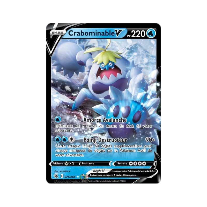 Carte Pokémon EB08 076/264 Crabominable V