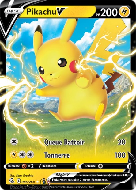 Carte Pokemon Eb08 086 264 Pikachu V Bacchusia Jeux