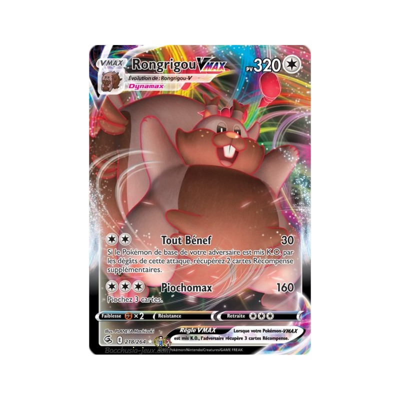 Carte Pokémon EB08 218/264 Rongrigou VMax