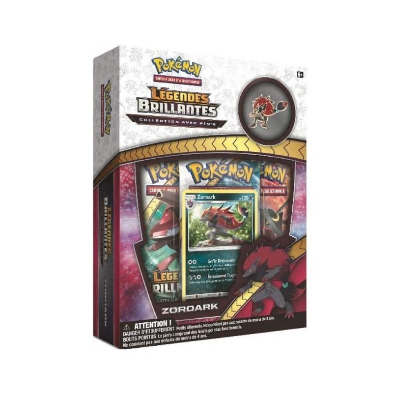 Pokemon SL3.5 Coffret Légendes Brillantes Zoroark + 1 pin's