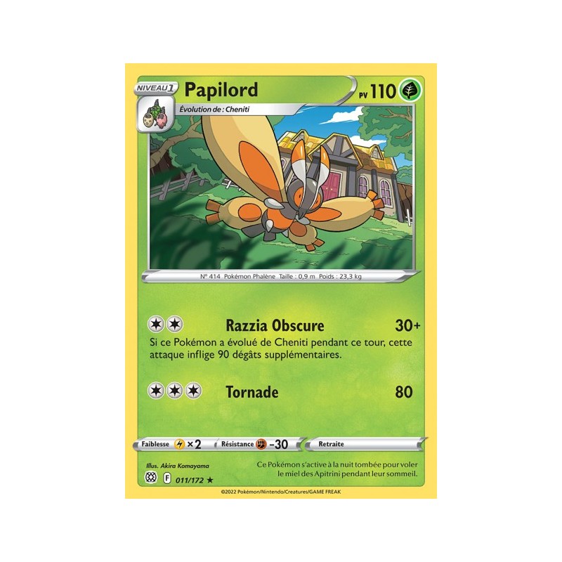 Carte Pokémon EB09 011/172 Papilord RARE