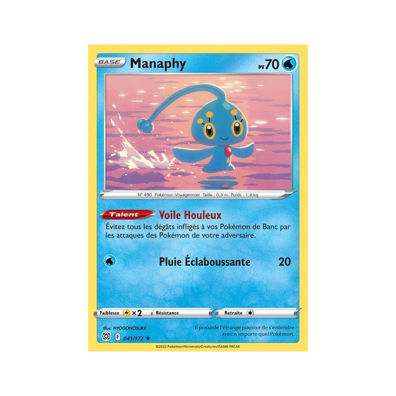 Carte Pokémon EB09 041/172 Manaphy RARE