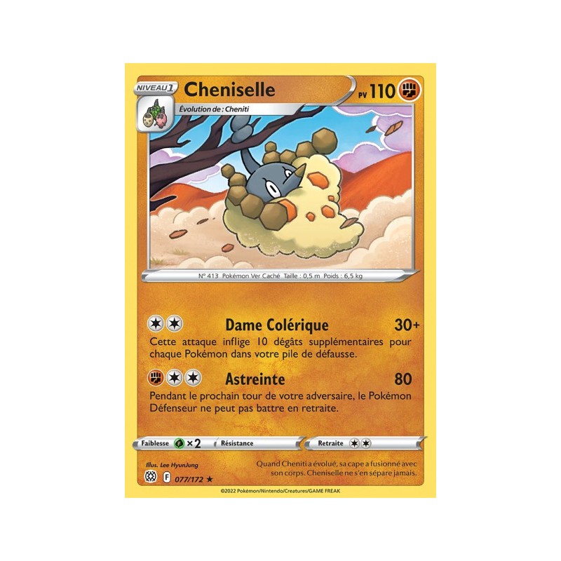 Carte Pokémon EB09 077/172 Cheniselle RARE