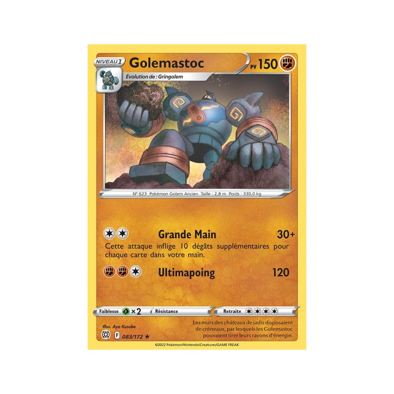 Carte Pokémon EB09 083/172 Golemastoc RARE