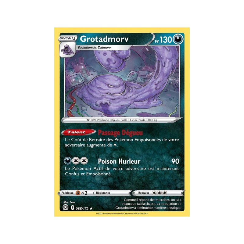 Carte Pokémon EB09 085/172 Grotadmorv RARE