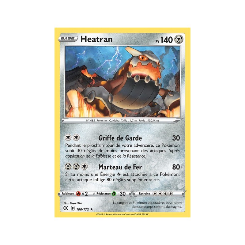 Carte Pokémon EB09 100/172 Heatran RARE