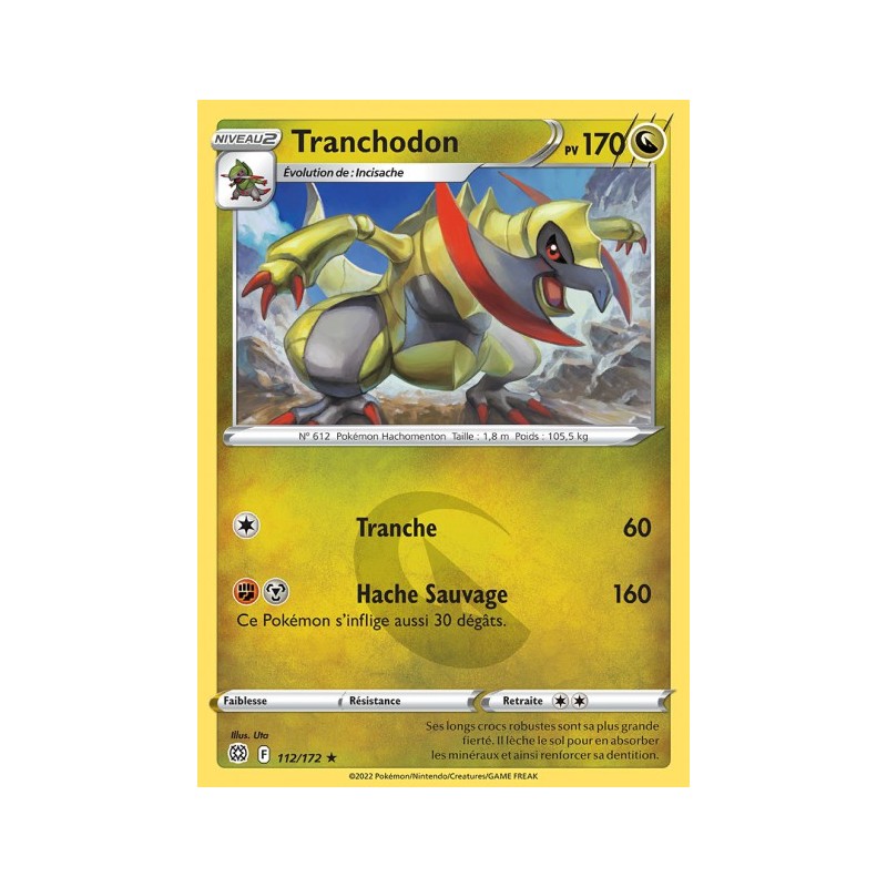 Carte Pokémon EB09 112/172 Tranchodon RARE