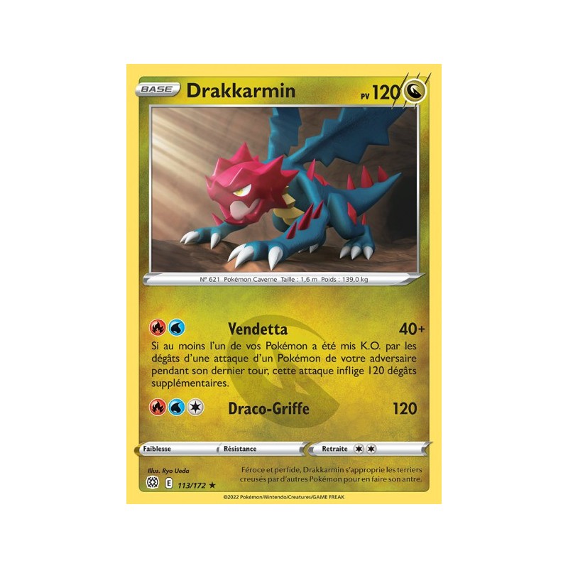 Carte Pokémon EB09 113/172 Drakkarmin RARE