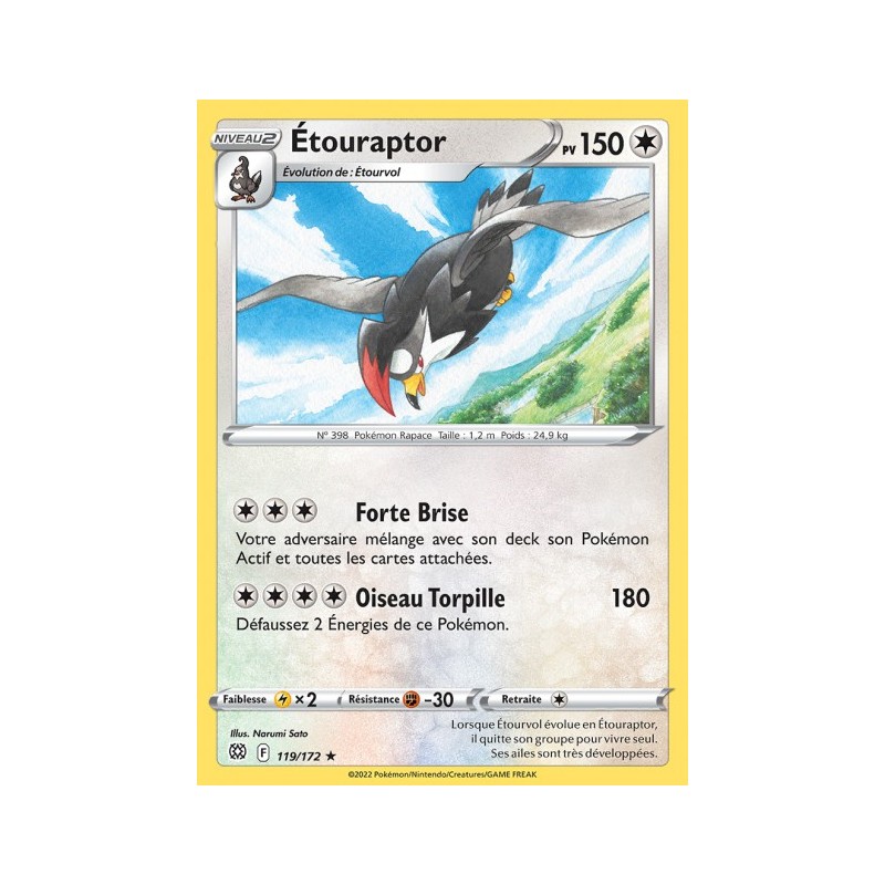 Carte Pokémon EB09 119/172 Etouraptor RARE