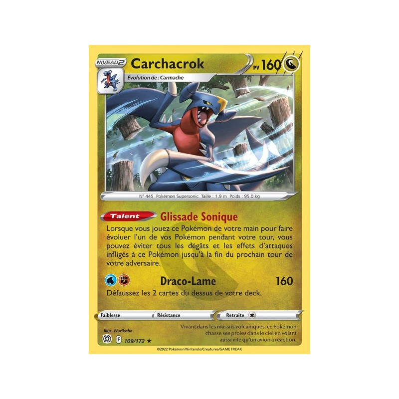 Carte Pokémon EB09 109/172 Carchacrock HOLO