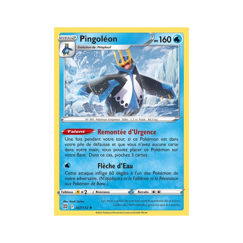 Carte Pokémon EB09 037/172 Pingoléon HOLO