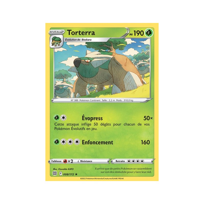 Carte Pokémon EB09 008/172 Torterra HOLO