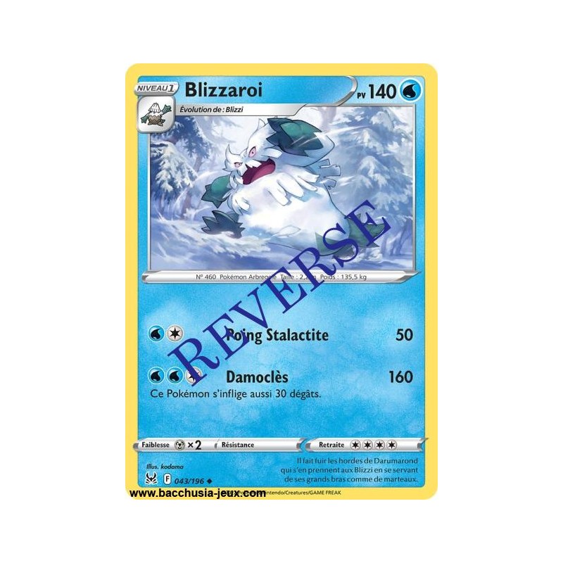 Carte Pokémon EB11 043/196 Blizzaroi Reverse
