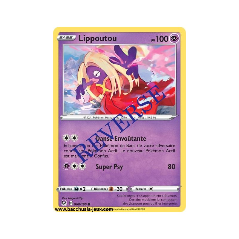 Carte Pokémon EB11 068/196 Lippoutou Reverse