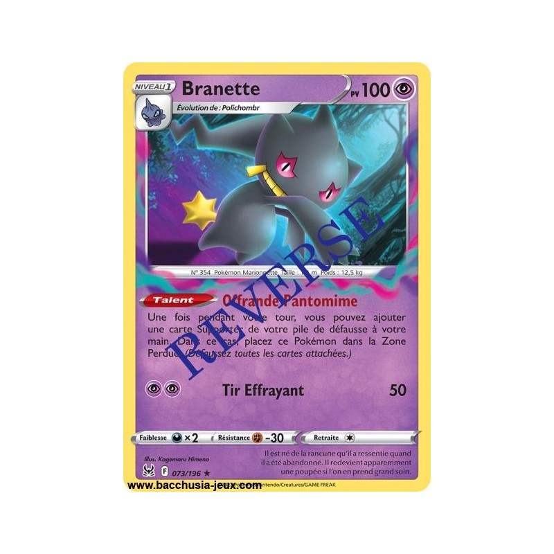 Carte Pokémon EB11 073/196 Branette Rare Reverse