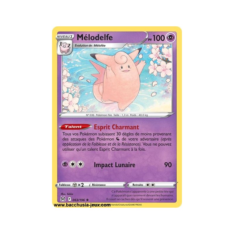 Carte Pokémon EB11 063/196 Mélodelfe RARE