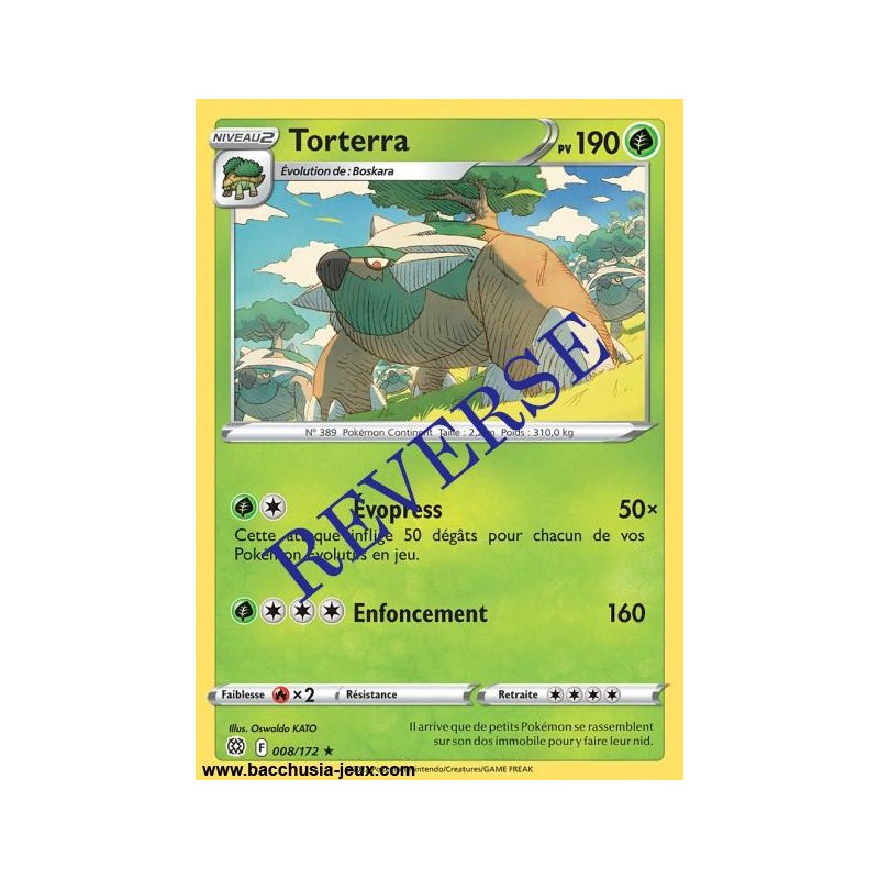 Carte Pokémon EB09 008/172 Torterra HOLO Reverse