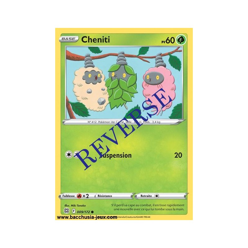 Carte Pokémon EB09 009/172 Cheniti Reverse