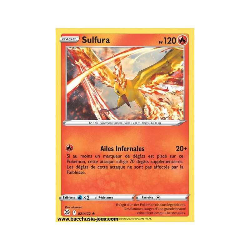 Carte Pokémon EB09 021/172 Sulfura RARE