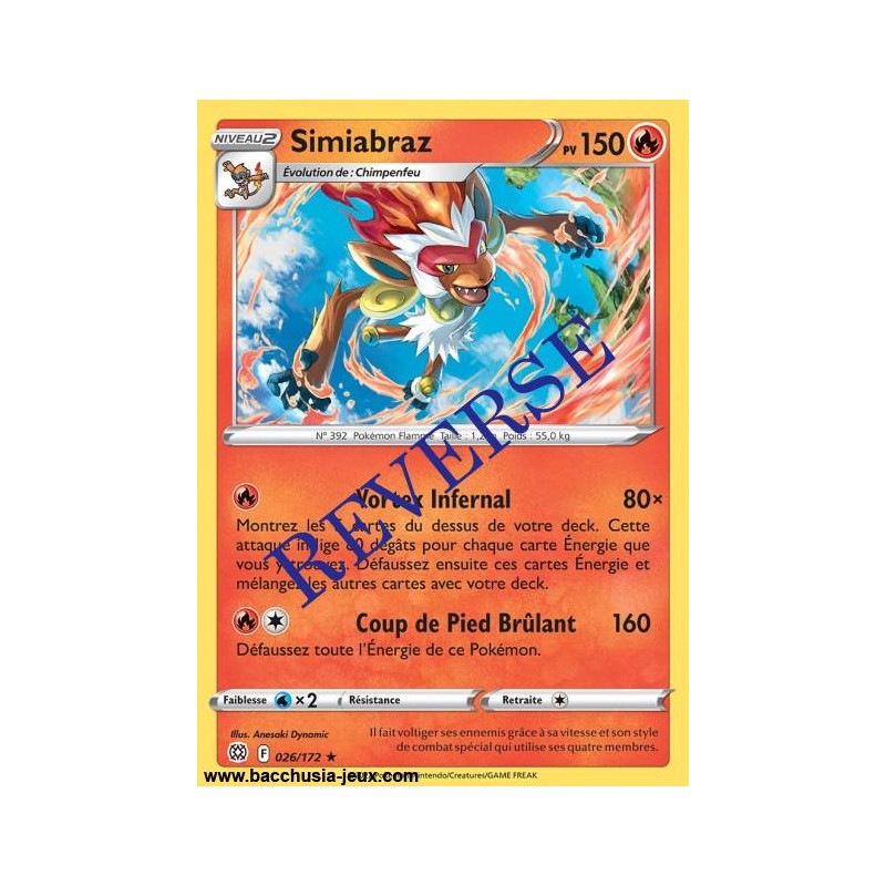 Carte Pokémon EB09 026/172 Simiabraz HOLO Reverse