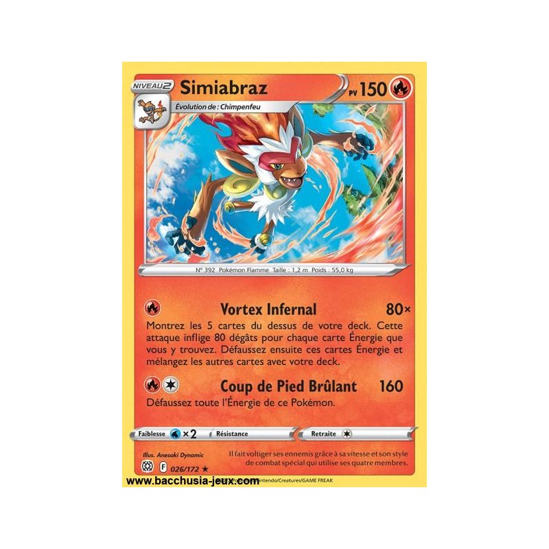 Carte Pokémon EB09 026/172 Simiabraz RARE