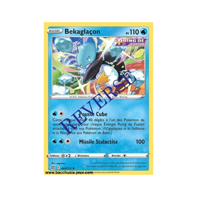 Carte Pokémon EB09 044/172 Bekaglaçon RARE Reverse