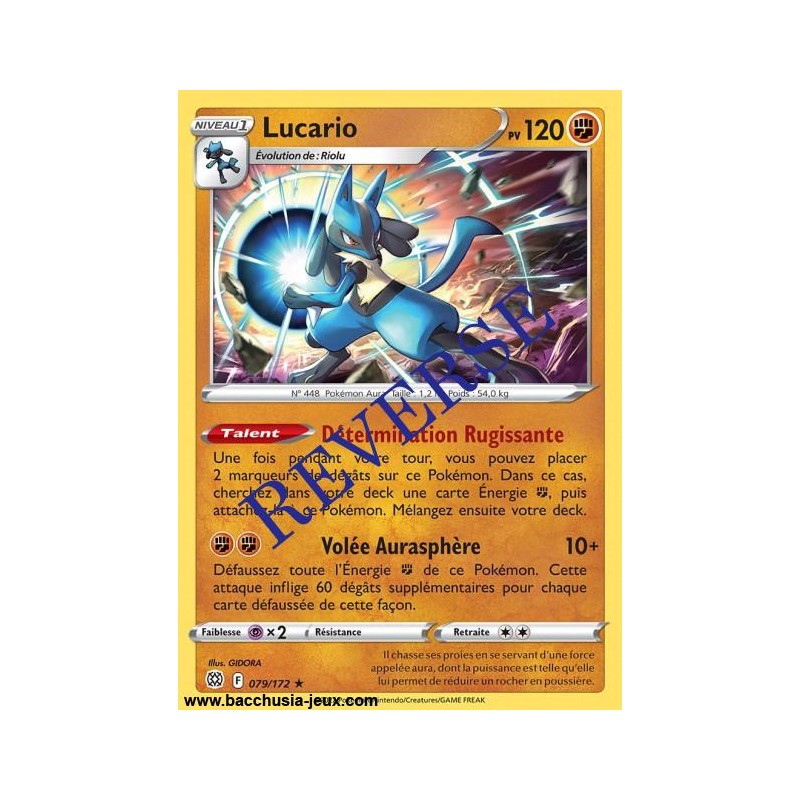 Carte Pokémon EB09 079/172 Lucario Holo Reverse