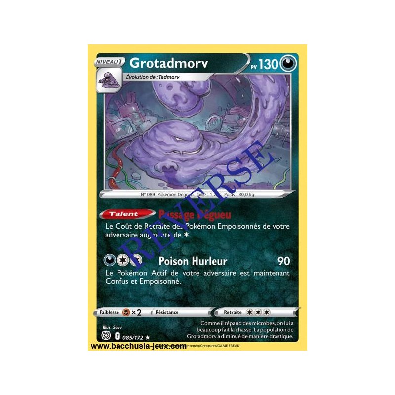 Carte Pokémon EB09 085/172 Grotadmorv RARE Reverse