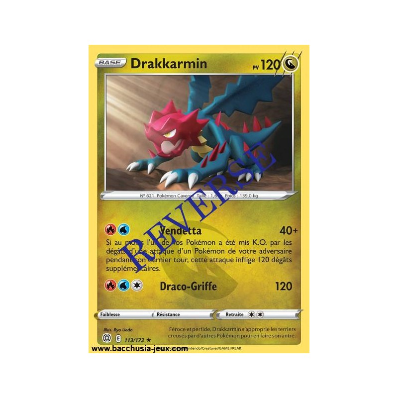 Carte Pokémon EB09 113/172 Drakkarmin RARE Reverse