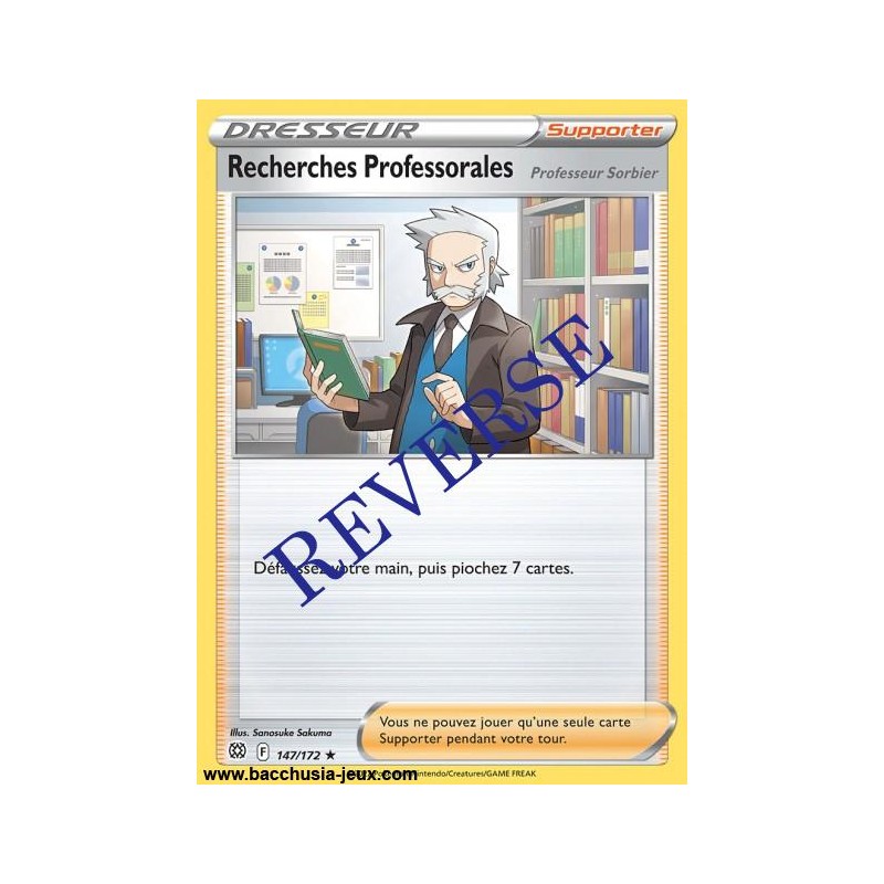 Carte Pokémon EB09 147/172 Recherches Professorales HOLO Reverse