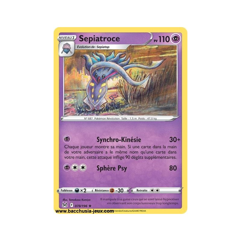 Carte Pokémon EB11 078/196 Sepiatroce RARE