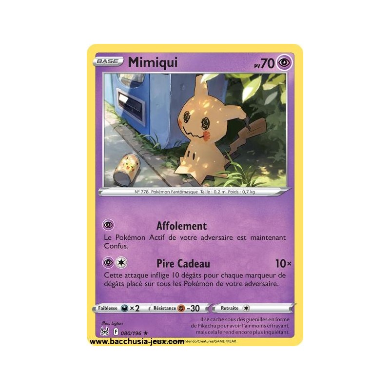 Carte Pokémon EB11 080/196 Mimiqui RARE