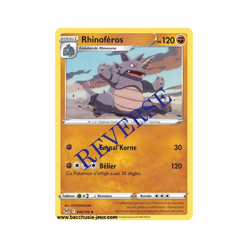 Carte Pokémon EB11 090/196 Rhinoféros Reverse