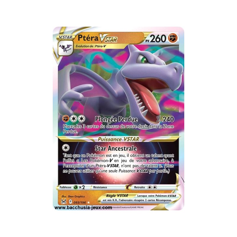 Carte Pokémon EB11 093/196 Ptéra V Star