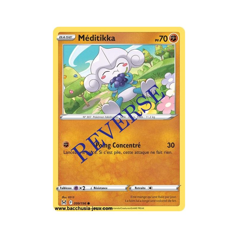 Carte Pokémon EB11 099/196 Méditikka Reverse