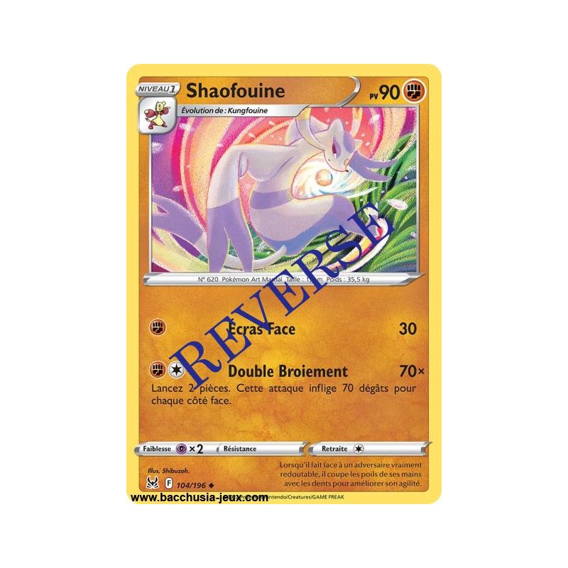 Carte Pokémon EB11 104/196 Shaofouine Reverse