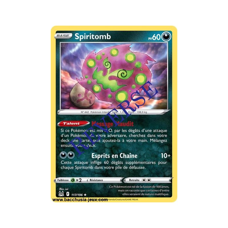 Carte Pokémon EB11 117/196 Spiritomb RARE Reverse