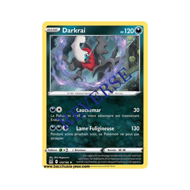 Carte Pokémon EB11 120/196 Darkrai HOLO Reverse