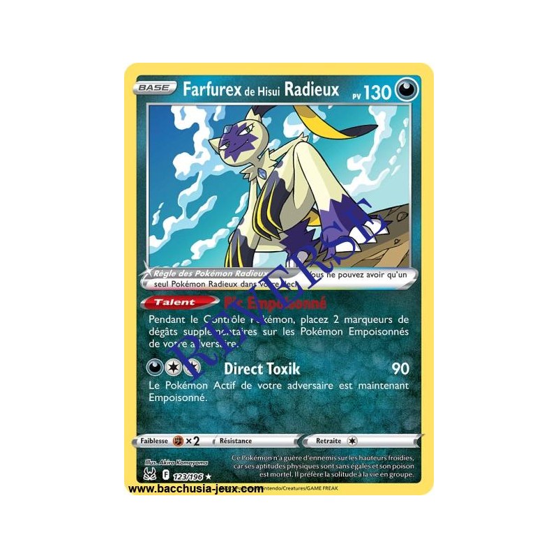 Carte Pokémon EB11 123/196 Farfurex de Hisui Radieux