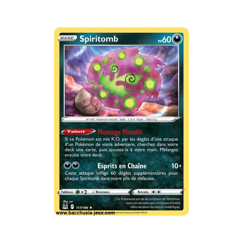 Carte Pokémon EB11 117/196 Spiritomb RARE