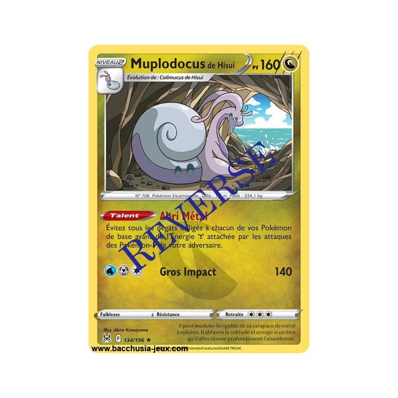 Carte Pokémon EB11 134/196 Muplodocus de Hisui Rare Reverse