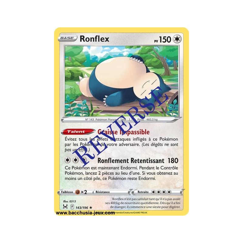 Carte Pokémon EB11 143/196 Ronflex HOLO Reverse