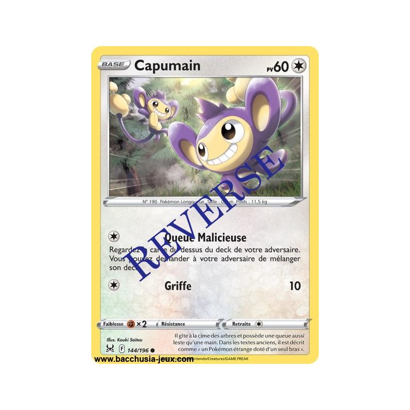 Carte Pokémon EB11 144/196 Capumain Reverse