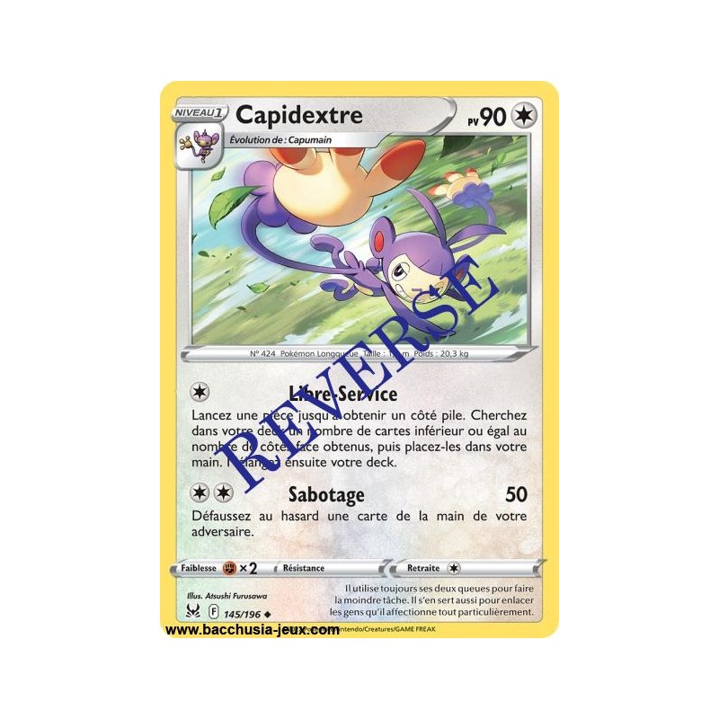 Carte Pokémon EB11 145/196 Capidextre Reverse