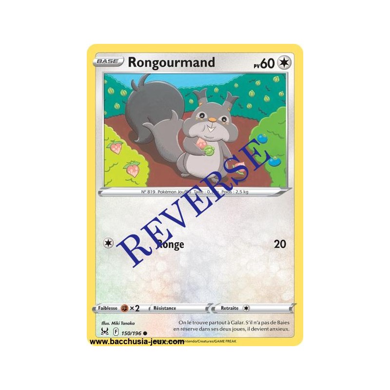 Carte Pokémon EB11 150/196 Rongourmand Reverse